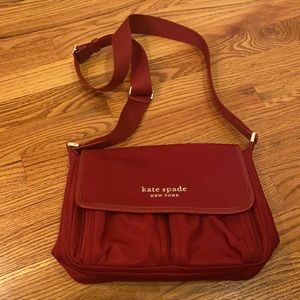 Kate spade red nylon crossbody bag preowned